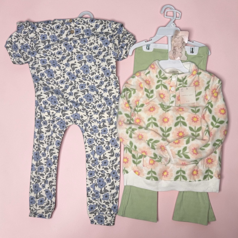 Girls 4T 5T Bundle NWT 🌸 Jessica Simpson + Happily Grey Spring Outfit Set